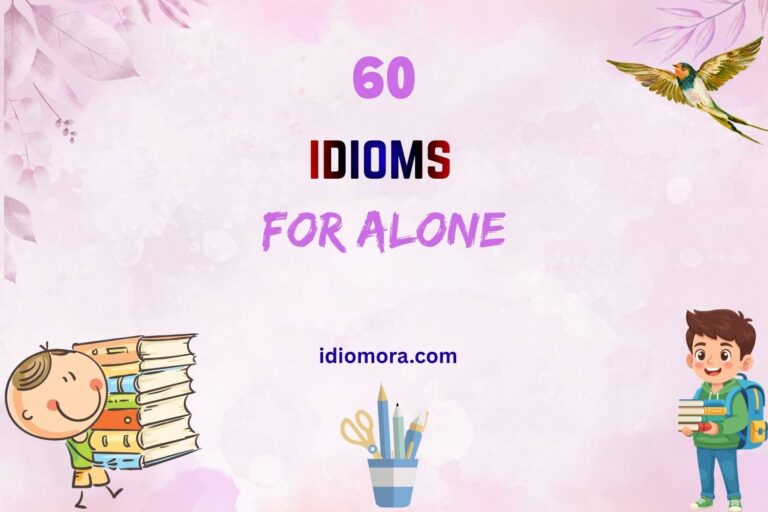 idioms for alone
