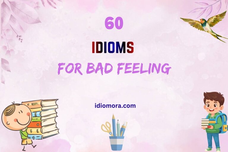 idioms for bad feeling