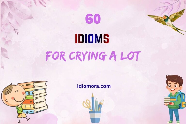idioms for crying a lot