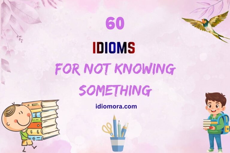 idioms for not knowing something