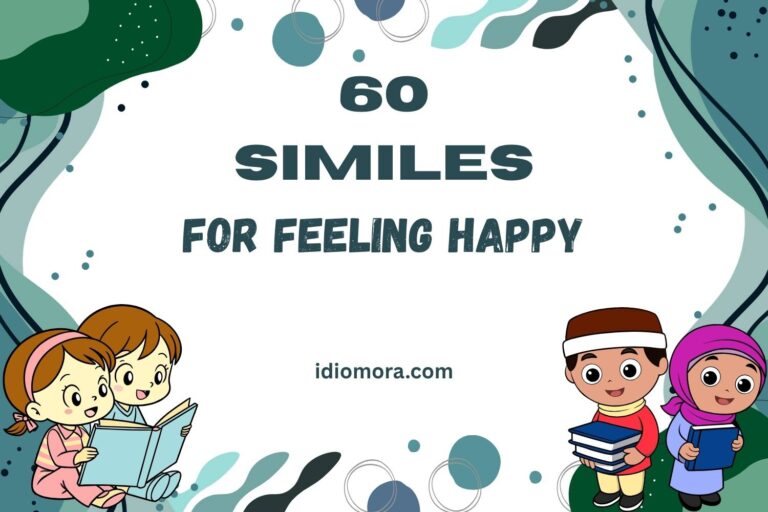 similes for feeling happy